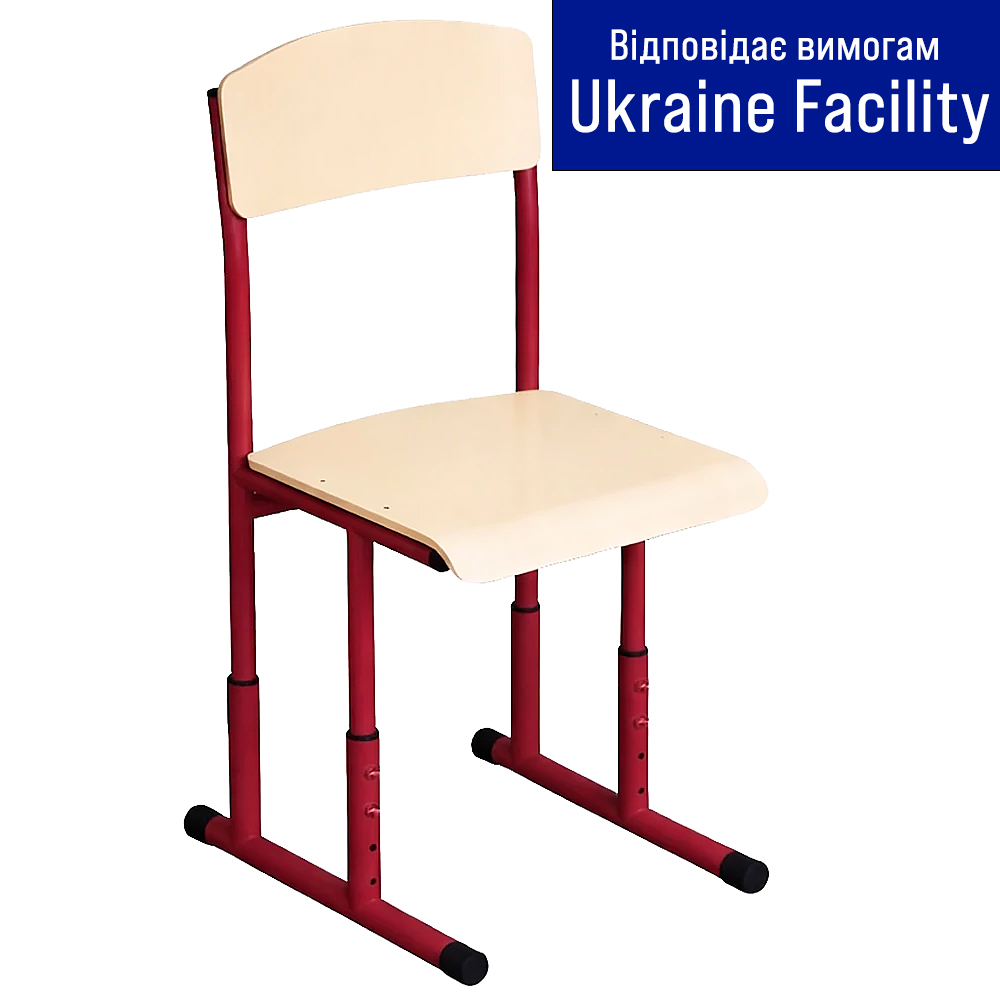 U-shaped student's chair on a round tube with HPL coating (height group 3-6) -- - 5 U-shaped student's chair on a round tube with HPL coating (height group 3-6) -- - 5