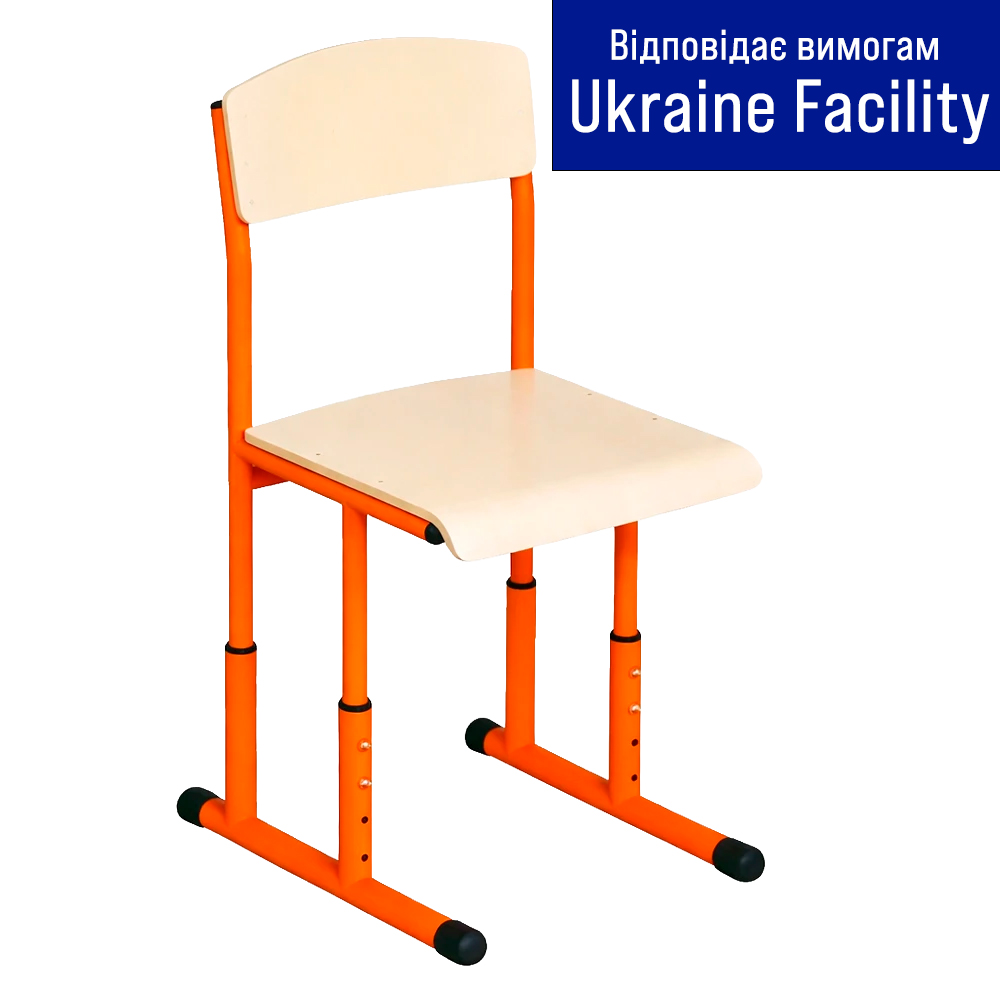 U-shaped student's chair on a round tube with HPL coating (height group 3-6) -- - 3 U-shaped student's chair on a round tube with HPL coating (height group 3-6) -- - 3