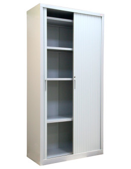 Metal cabinet for documents with jalousie's doors