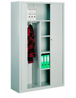 Metal cabinet for documents and clothing with jalousie's  doors