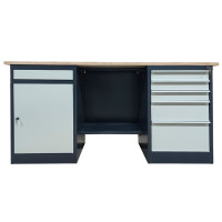 Metal table for the workshop with drawer