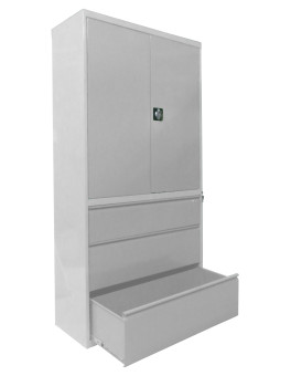Metal cabinet for documents folders and hanging folders, A5 format.