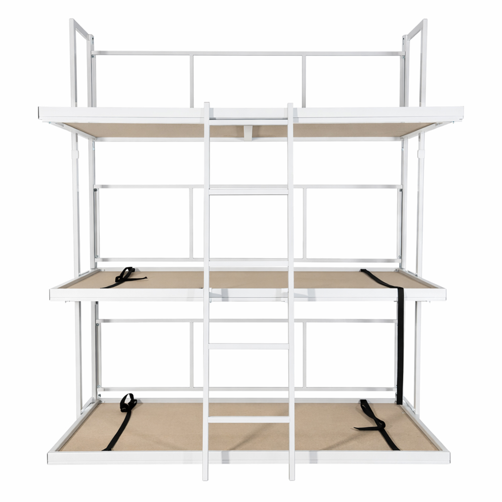Triple-Tier Wall-Mounted Bed for Protective Shelters KM-3N.2400 - 1 Triple-Tier Wall-Mounted Bed for Protective Shelters KM-3N.2400 - 1
