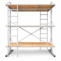 Metal bunk beds with three tiers for 6 beds for shelters, barracks and dormitories