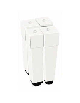 A set of legs for a metal cabinet -- from manafacturer