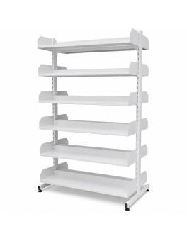 Library shelving metal shelving double sided