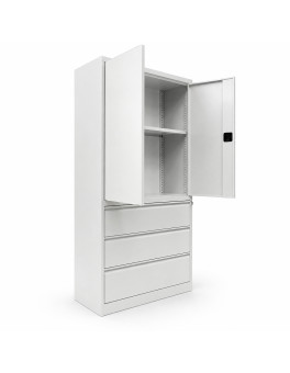 Metal cabinet for documents folders and hanging folders, A5 format.