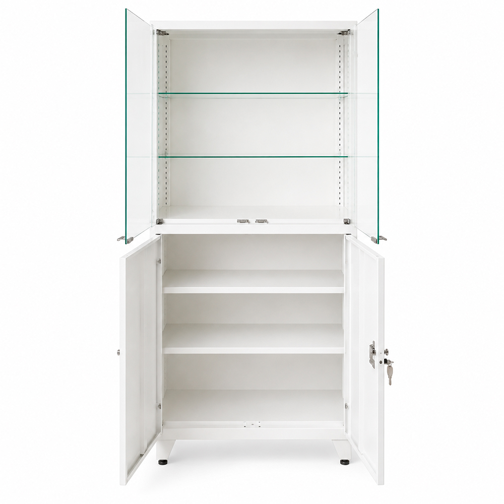 Double-leaf metal medical cabinet Sml 321 - 1 Double-leaf metal medical cabinet Sml 321 - 1