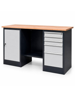 Metal table for the workshop with drawer