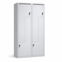 Metal wardrobe with L-shaped doors Metal wardrobe with L-shaped doors