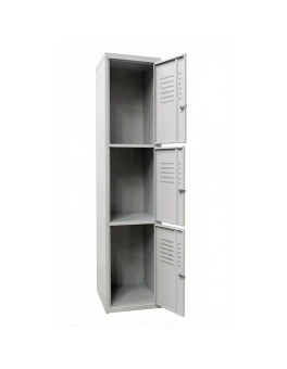 Cell cabinet for storage rooms with 3 compartments