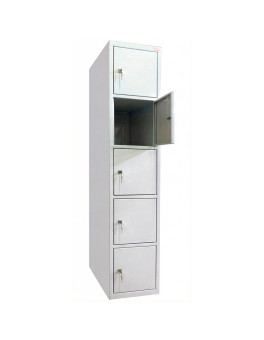A cubicle (locker) for 5 separated