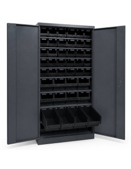 Metal Storage Cabinet with Bins
