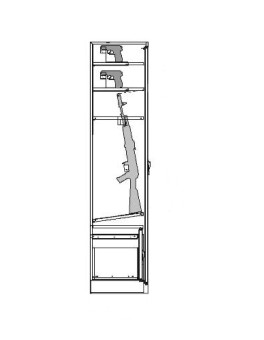 Weapon storage cabinet