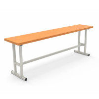 Cafeteria bench with metal frame Cafeteria bench with metal frame
